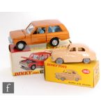 A Dinky Toys 160 Range Rover diecast model, in metallic bronze with pale blue interior and