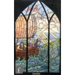 MARY ELIZABETH LAMBERT GRAHAM (1928-1970) - The Fishermen, a stained glass design, watercolour,
