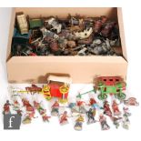 A collection of assorted hollowcast figures, to include Wild West related figures including a Modern