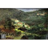 FRENCH SCHOOL (EARLY 20TH CENTURY) - An extensive wooded valley with distant village, oil on canvas,