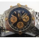 A gentleman's stainless steel Breitling chronometer automatic wrist watch model number B13352 with