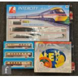An OO gauge Hornby R2000 Great North Eastern train pack containing Class 43 43117 and 43118 power