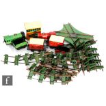 A collection of O gauge Chad Valley railway items, to include an 0-4-0 SR green 3402 clockwork