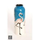A Moorcroft Pottery Trial vase decorated in the Flamingo pattern designed by Nicola Slaney,