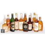 Assorted bottles of whiskey to include Haig, Glenfiddich, Clan Dew, Highland Pride, two bottles of