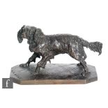 After P.J.Mene - A bronze study of a King Charles spaniel, stamped to base, length 14cm.