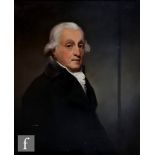 ENGLISH SCHOOL (CIRCA 1800) - Portrait of a gentleman wearing a black top coat with stock, half