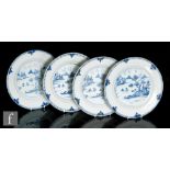 A collection of four Chinese Qianlong (1711-94) period export porcelain plates, each of circular