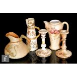 A collection of assorted late 19th and early 20th Century Royal Worcester blush ivory comprising a