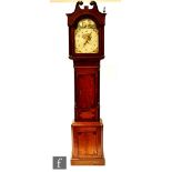 A mid 19th Century oak and mahogany crossbanded longcase clock by Joseph Young Bewdley, 30 hour