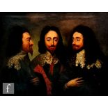 AFTER ANTHONY VAN DYCK (1599-1641) - 'Portrait of Charles I in three positions', oil on canvas, a