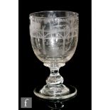 A 19th Century commemorative rummer circa 1850, celebrating the opening of the High Level Bridge,