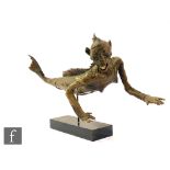 A 19th Century taxidermy study of a 'Feejee' or Fiji mermaid, a Victorian curiosity or hoax formed