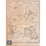 Three framed late 19th Century engraved maps of Worcestershire, Kidderminster, Bewdley and environs.
