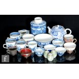 A collection of Chinese ceramics, to include a blue and white 19th Century jar (lacking cover),