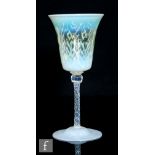 An early 20th Century wine glass made by Kempston for Louis Comfort Tiffany, the flared bucket