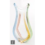 A 1960s Czechoslovakian large Rhapsody glass vase, designed by Frantisek Zemek for Mstisov, of