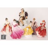 Four assorted Royal Doulton figurines comprising Old King Cole HN2217, Coralie HN2307, Southern