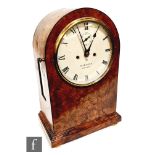 A mid 19th Century bracket clock, the later painted dial by Barwise London with seconds subsidiary