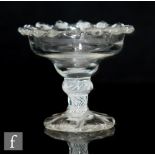 An 18th Century sweetmeat circa 1750, shallow ogee form bowl with a dentated rim above a multiple