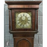 A late 18th to early 19th Century brass longcase clock movement inscribed Jn Fisher Preston, pierced