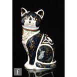 A boxed Royal Crown Derby War Cat paperweight numbered 137 from a limited edition of 500, gold