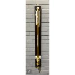 A 20th Century brass precision stick barometer by KYS, No 9104, the reservoir mounted with the