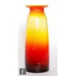 A large mid 20th Century Czechoslovakian Garnet glass vase by Jan Gabrhel for Chlum u Trebone, of