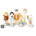 Six limited edition Wade Flintstones figurines comprising Fred, Wilma, Barney, Betty, Bamm-Bamm