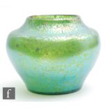 An early 20th Century Loetz vase of shouldered ovoid form in a Crete Papillon iridescence, unmarked,