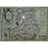 GERARD MERCATOR AND PETRUS KAERIUS (PIETER VAN DEN KEERE) - 'Wales' - Cambriae Typus Auctore