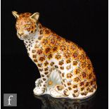 A boxed Royal Crown Derby Leopardess paperweight, a signature edition of 950 for Goviers of