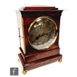 A 19th Century mahogany and parcel gilt bracket clock inscribed E Thompson, Sloane Street London,