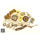 A small parcel lot of assorted items to include six vesta cases, a Worcestershire regimental