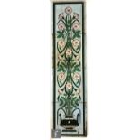 A late 19th Century Minton Aesthetic running panel decorated across four 8in dust pressed tiles with