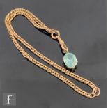 An early 20th Century 9ct rose gold curb link chain, weight 12g, length 34cm, with a later 9ct