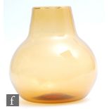 A 1930s Stevens and Williams Royal Brierley glass vase designed by Keith Murray, of ovoid form