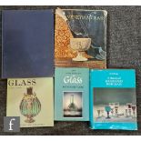 An assorted collection of glass reference books to include Glass by Ruth Hurst Vose, Glass Pleasures