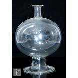 Amended - A late 18th Century reflecting globe, of footed globular form with tall collar neck,
