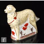 A boxed Royal Crown Derby War Dog paperweight numbered 137 from a limited edition of 500, gold