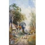 A. WATTS (EARLY 20TH CENTURY) - A Shropshire Lane, watercolour, signed, framed, 51cm x 31cm, frame