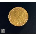 A Victorian full sovereign dated 1896.