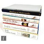 A collection of assorted clock reference books to include Early English Clocks by P G Dawson, C B