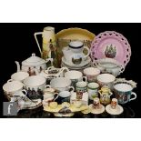 A large collection of late 19th to early 20th Century wares decorated with Welsh ladies, Welsh