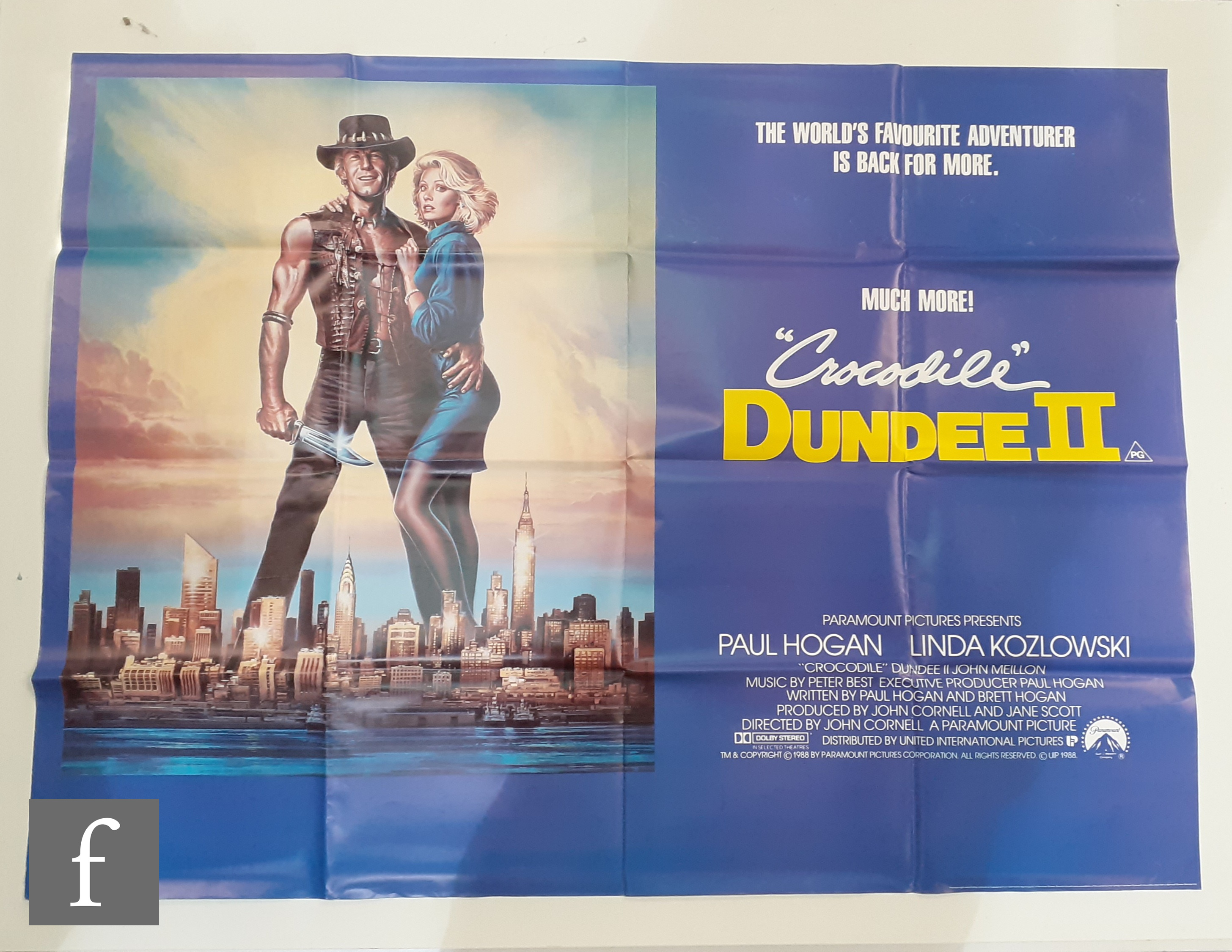 A collection of British quad film posters, to include Rambo III, Crocodile Dundee II, Running Man, - Image 2 of 8