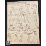 ALBERT WAINWRIGHT (1898-1943) - A sketch depicting studies of female dancers and the female nude