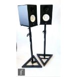A pair of Yamaha HS7 Active Studio Monitor speakers, serial numbers BFVH01109 and BFVH01123, sold