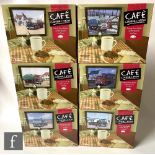 Six Corgi Cafe Connection 1:50 scale diecast models with cold cast dioramas, comprising C11603,
