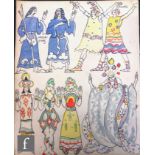 ALBERT WAINWRIGHT (1898-1943) - A study of various figures in elaborate costumes, to the reverse
