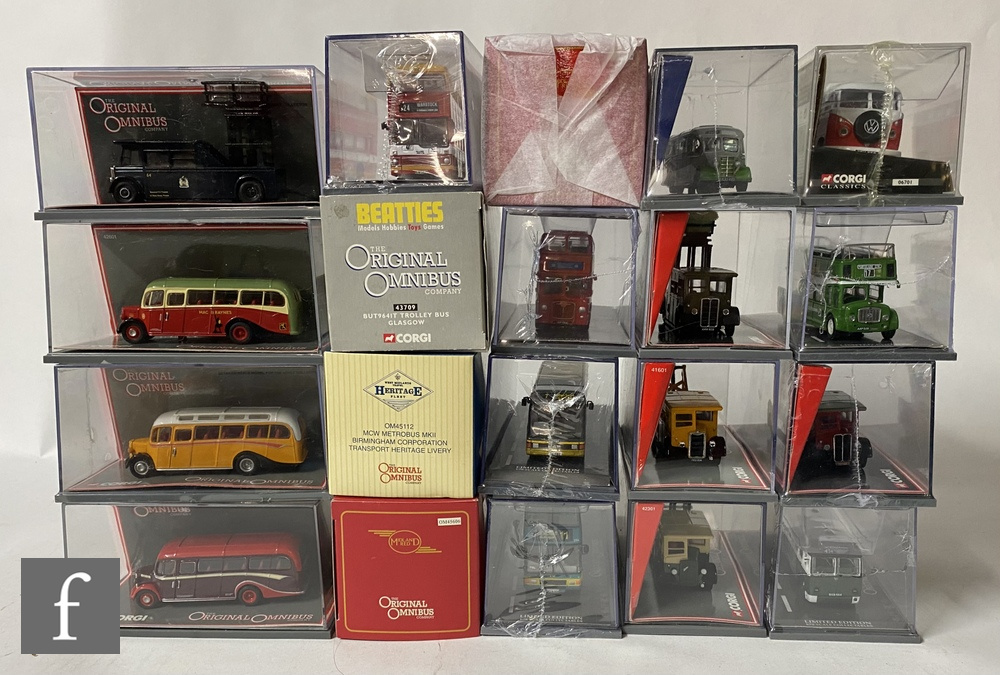 Twenty assorted Corgi Original Omnibus Company diecast model buses and coaches, all boxed. (20)